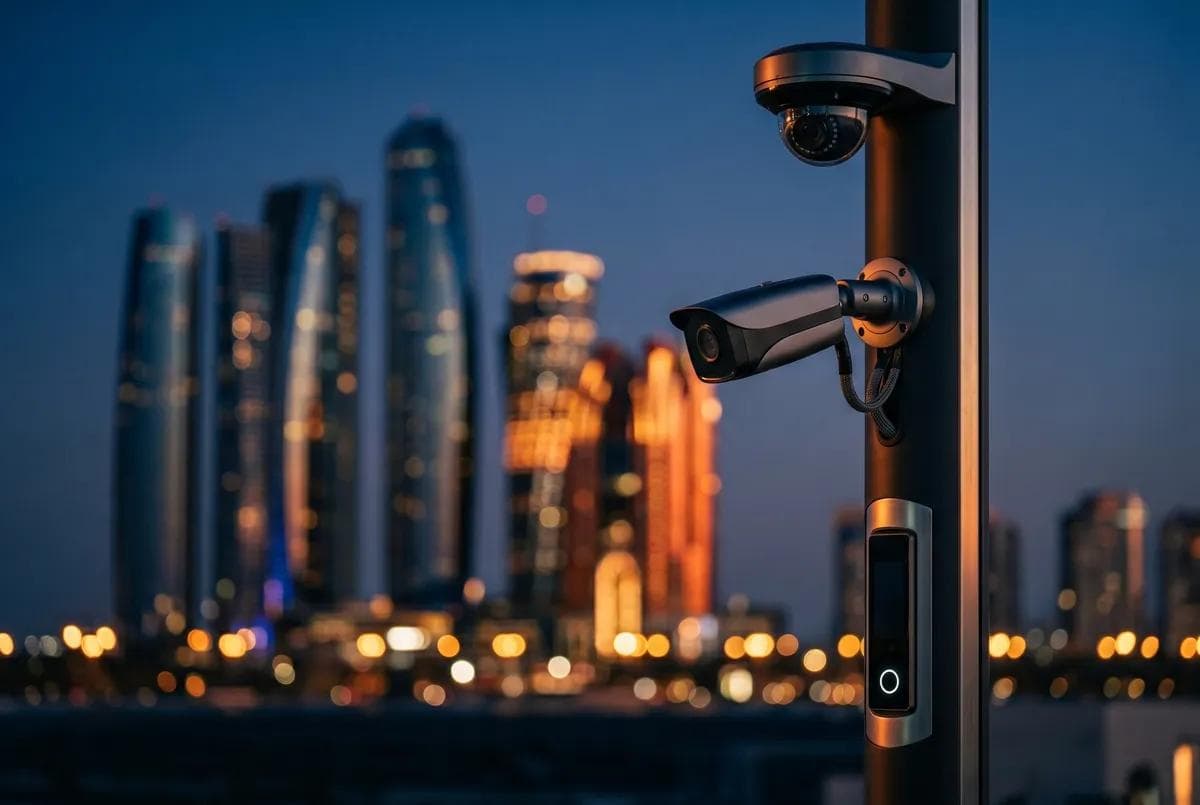 CCTV camera overlooking a modern property