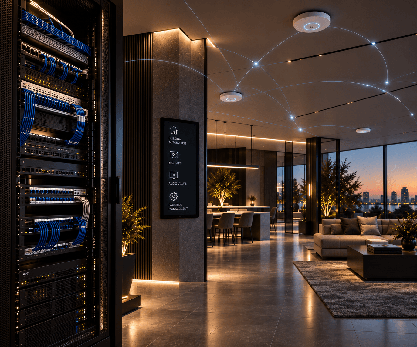 Connected digital network infrastructure