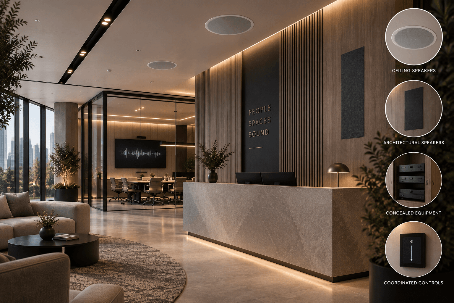 Architecturally integrated professional audio system
