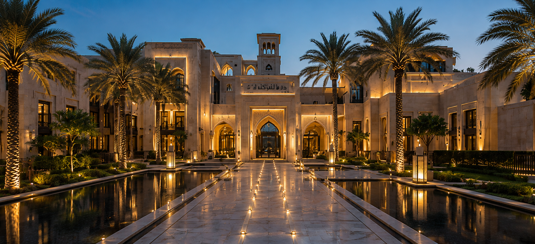 تصميم داخلي فاخر لبيئة ضيافة في الإمارات